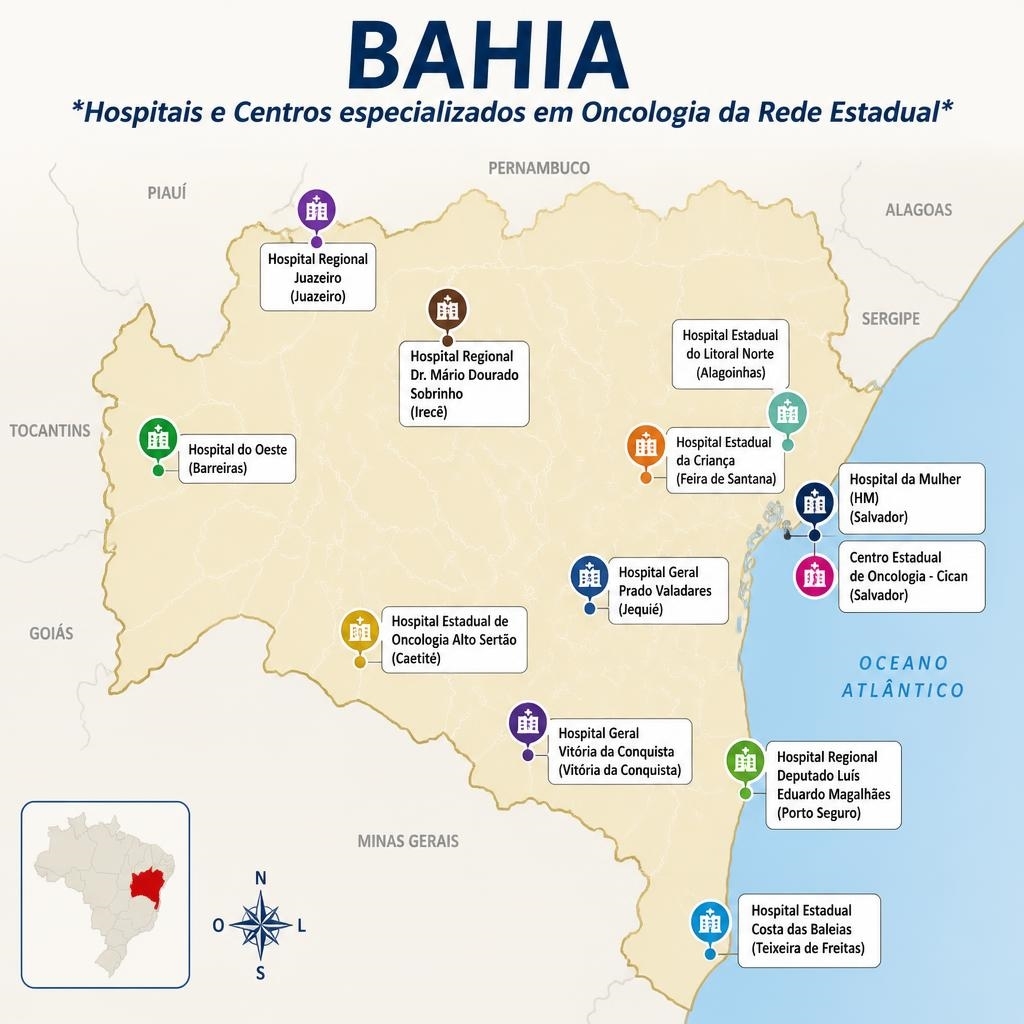 ​Estado da Bahia consolida rede pública de atendimento oncológico em todas as regiões do estado