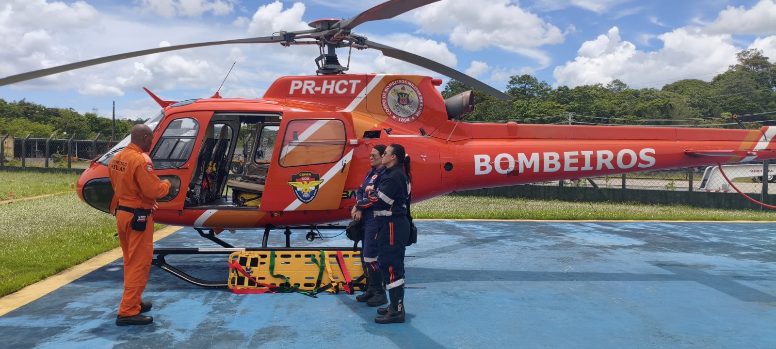 ​Parceria entre CBMBA e Samu garante equipe médica 24h na base aérea durante o Carnaval 2026