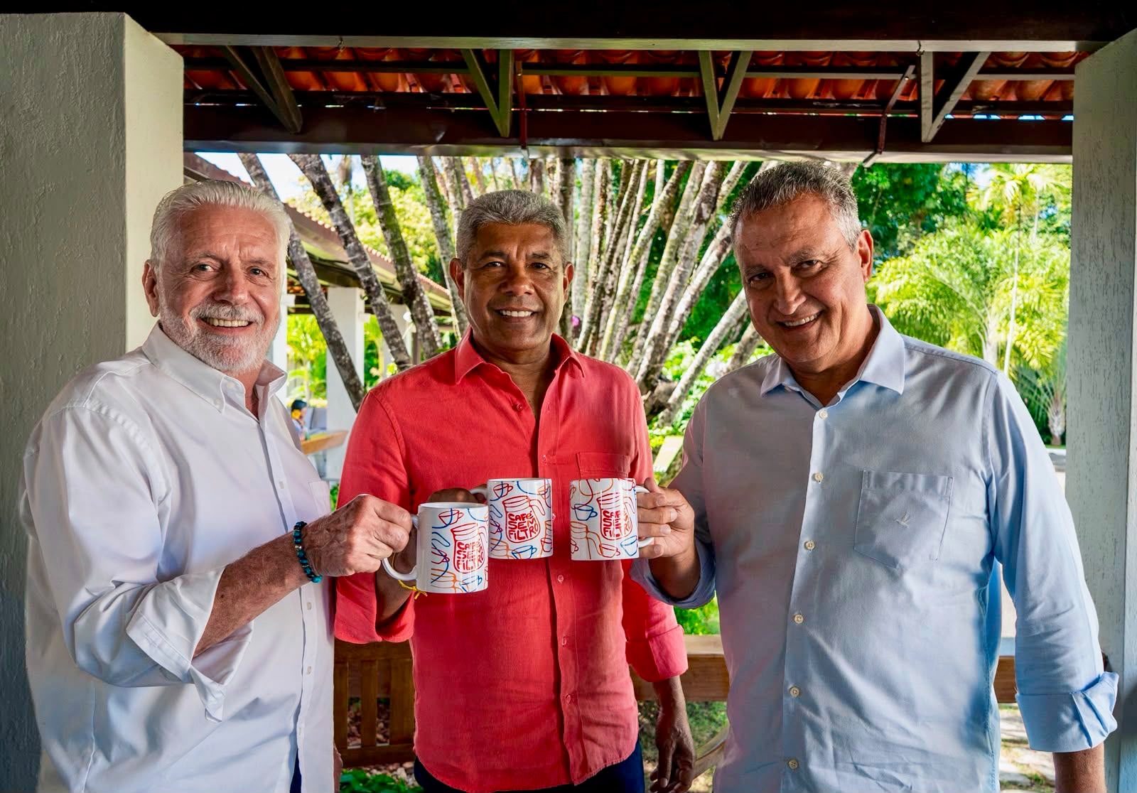 ​Campanha inova com “Café sem Filtro” e reúne Jerônimo, Rui e Wagner em conversa descontraída sobre política, amizade e Bahia